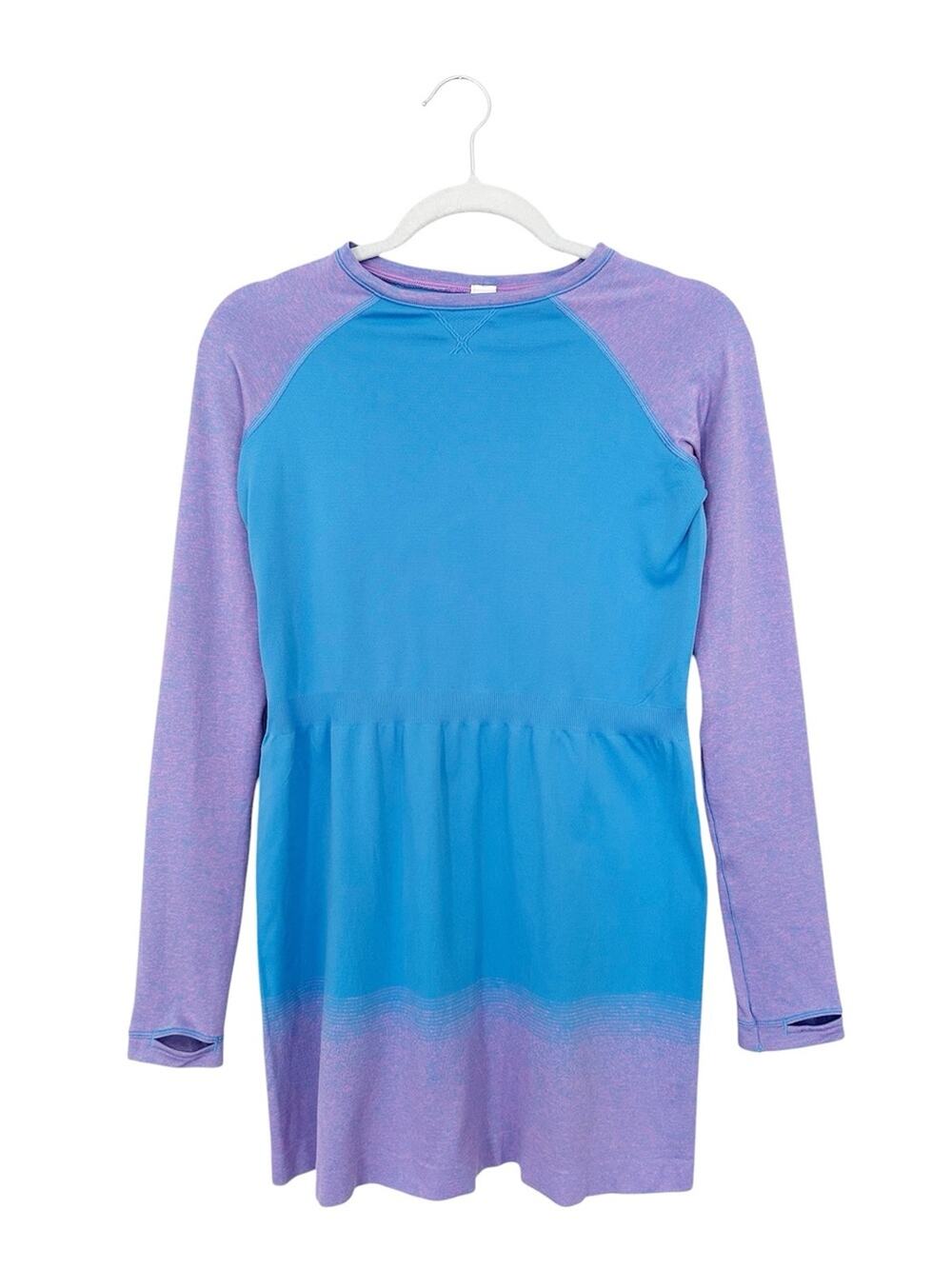 ivivva Lululemon Officially Awesome Long Sleeve Dress Blue/Purple Size 14 EUC